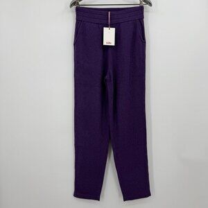 Kilte Collection The Kay Straight Jogger Pants in Plum size 0/XS Cotton-Cashmere